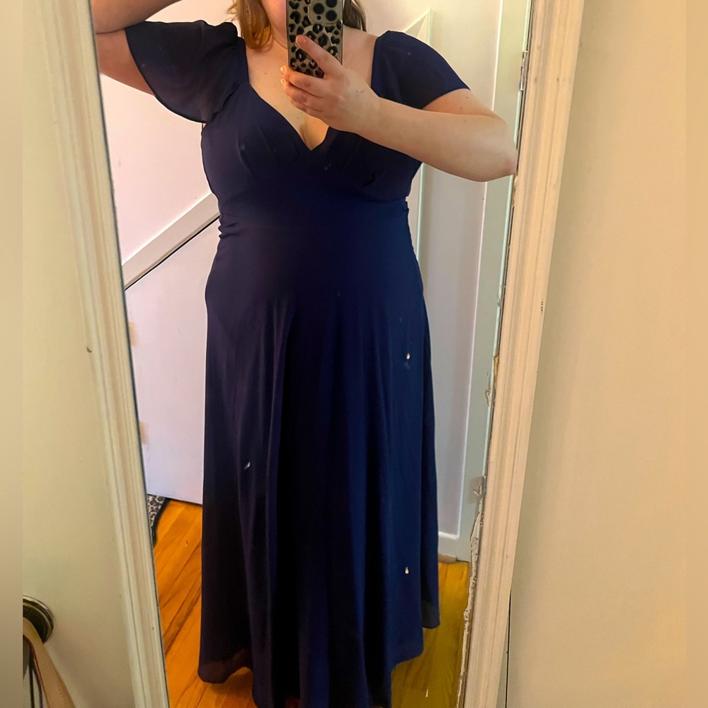 Navy Gown NWT size large Lesh Zumel